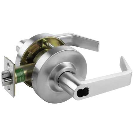 Grade 2 Cylindrical Lock, Entrance Function, Schlage FSIC Less Core, Sierra Lever, 3-11/32-in Rose D